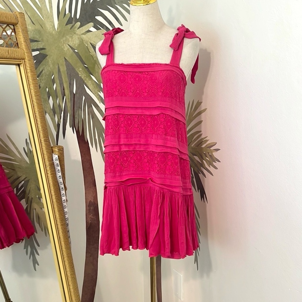 ⭐️Baeverly,Fun,Fantastic,Fuscia Dress, Super Soft,Adjustable Length,EUC,Size M - Picture 12 of 14